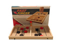 INOS Fast Finger Premium Wooden Power Shoot Board Game, 2-Player Family Game, Double-Sided