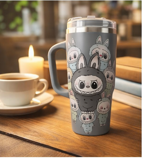 Cute, stylish & easy-to-carry tumbler with handle and straw – perfect for daily use and gifting