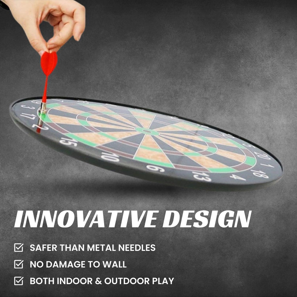 Magnetic Dart Board Set - 40.5, 34.5 cm Wide with 6 Magnetic Darts | Safe Dartboard Target Board Game Set | Score Dartboard Kit Set for Indoor and Outdoor