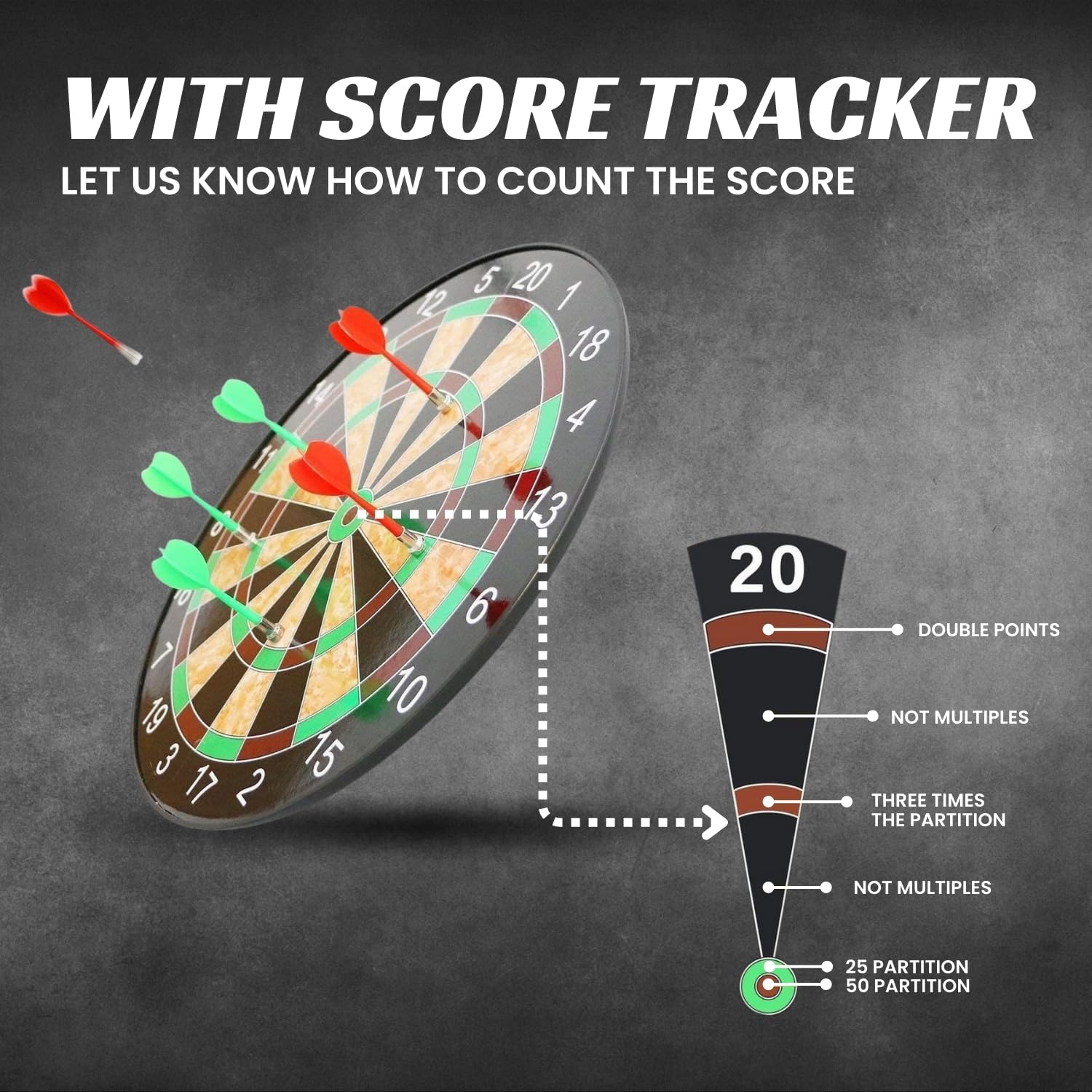 Magnetic Dart Board Set - 40.5, 34.5 cm Wide with 6 Magnetic Darts | Safe Dartboard Target Board Game Set | Score Dartboard Kit Set for Indoor and Outdoor