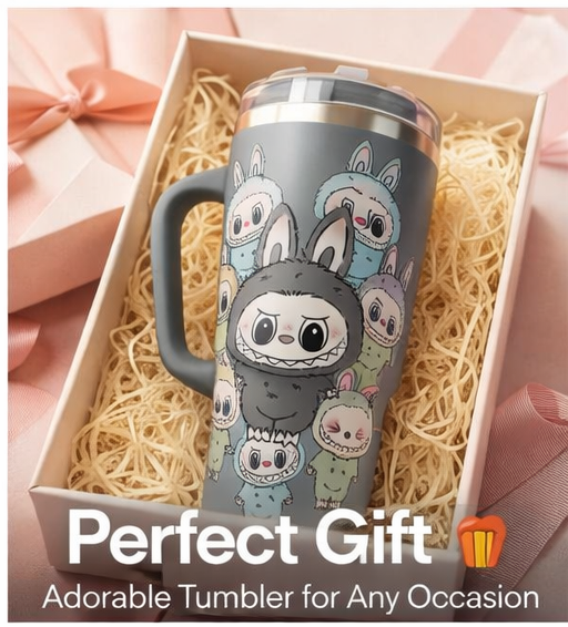 Cute, stylish & easy-to-carry tumbler with handle and straw – perfect for daily use and gifting
